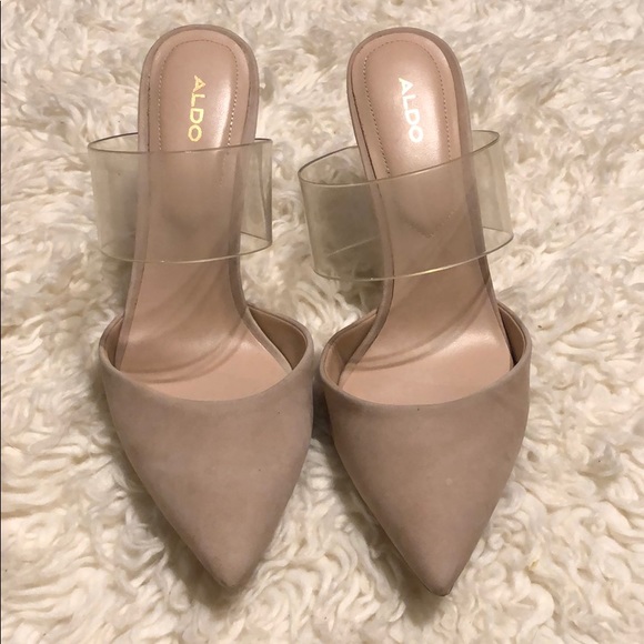 aldo clear strap heels